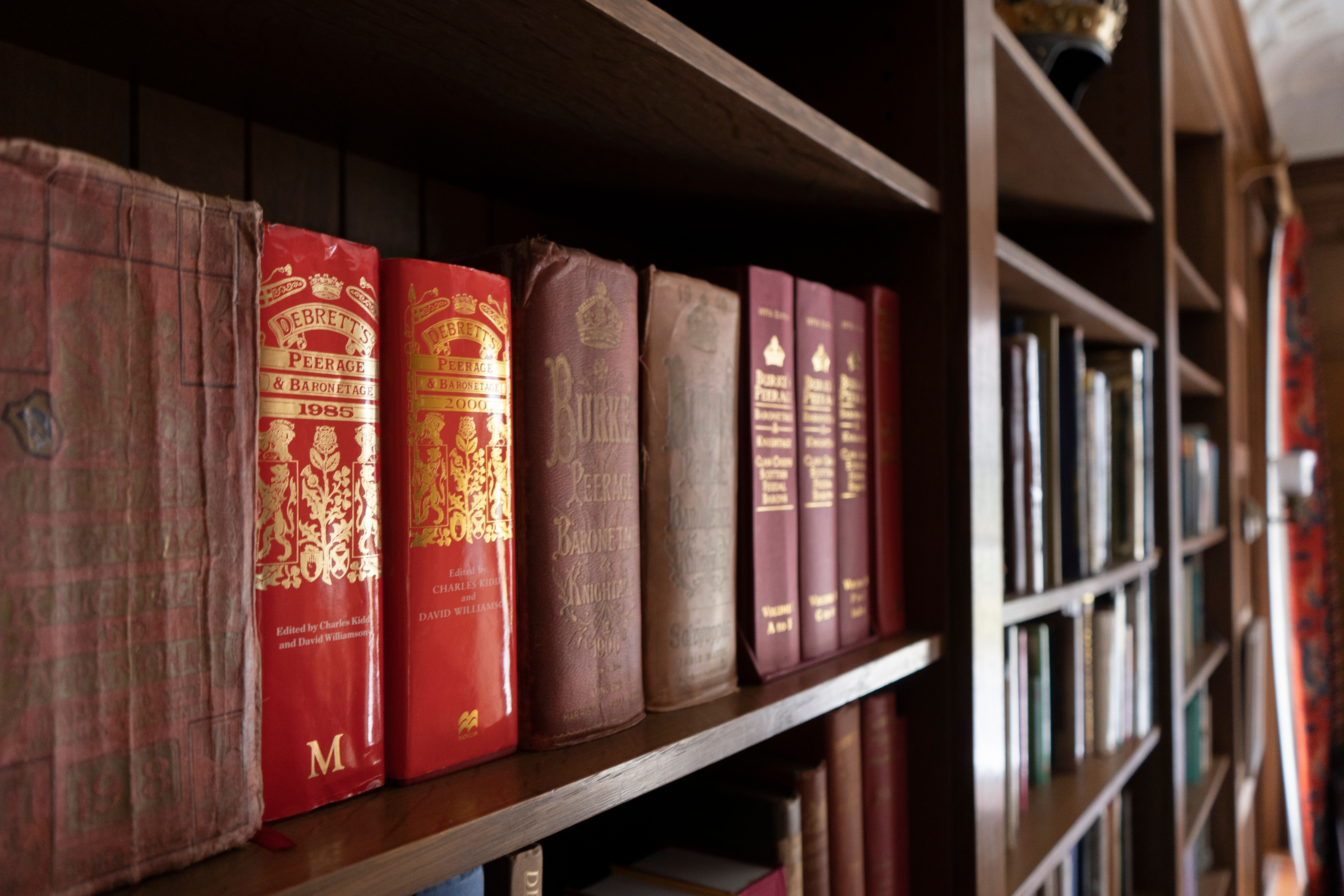 A closeup of the Heraldry and Nobiliary Sciences Collection