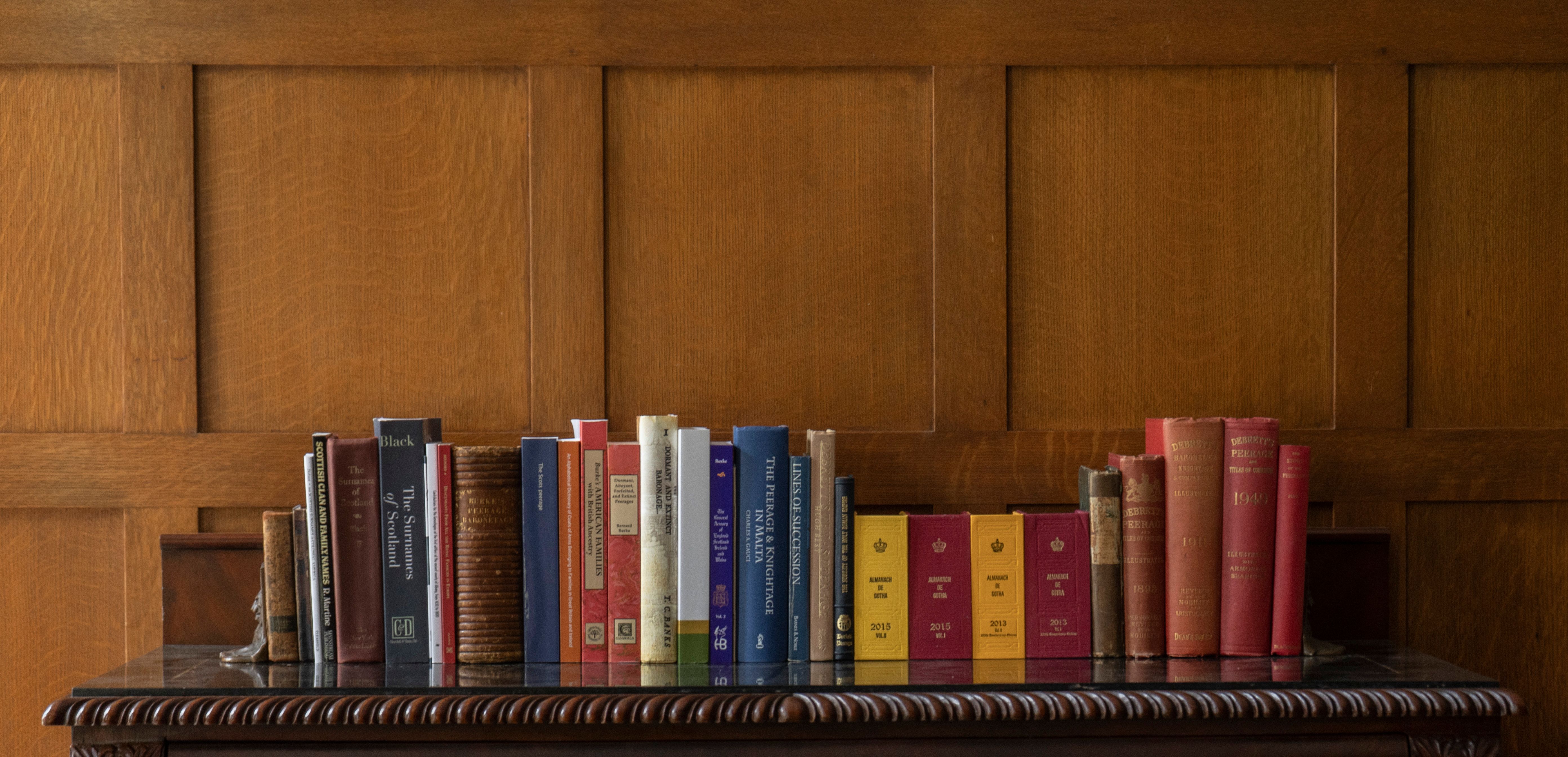 A closeup of the Heraldry and Nobiliary Sciences Collection